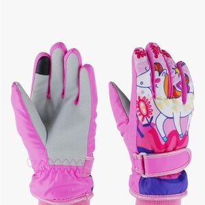 Pink Unicorn Kids Gloves